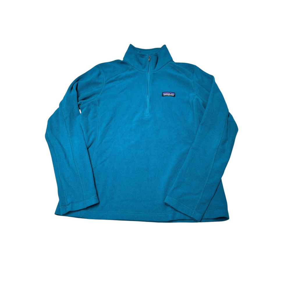 Patagonia Micro D 1/4 Zip Pullover Fleece Blue Teal STY26278 Womens Medium